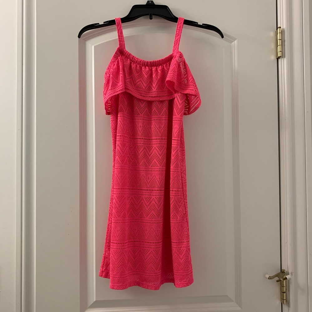 Justice Girls Pink Swim Cover-up